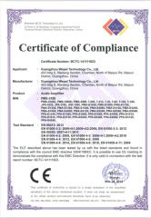 ARTONE Power Amplifier EMC Test Certificate