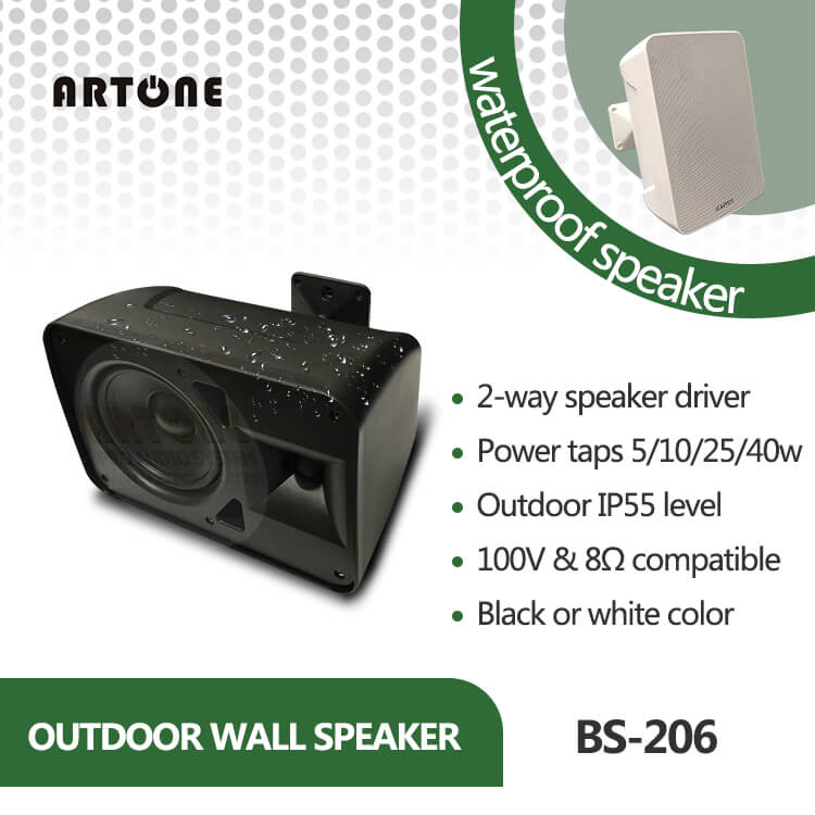 China 6-inch Outdoor 100V Wall Mount IP55 PA Speaker BS-206 for Wholesale