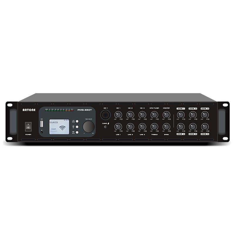 6 Zone Mixer Amplifier with Internet Radio Player PMS-630T PMS-650T