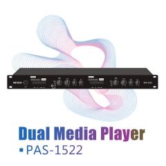 Dual media player 2CH pre amplifier for pro sound PA system 1U pre-amp PAS-1522